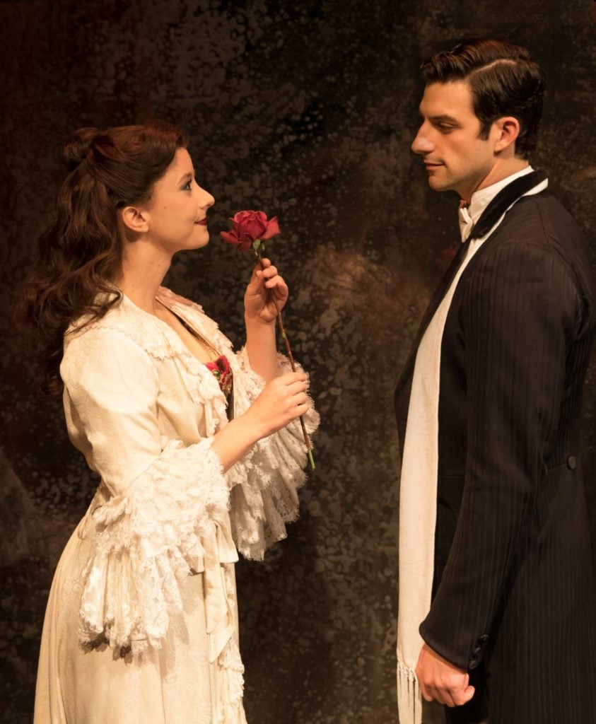 (From L) Katie Travis as Christine Daaé and Jordan Craig as Raoul in the Broadway Sacramento present