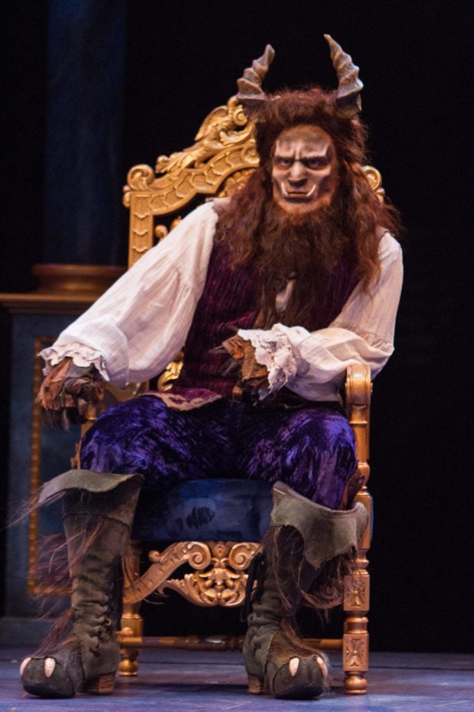 James Snyder as Beast in Disney’s Beauty and the Beast, produced by Music Circus at the Wells Fargo 