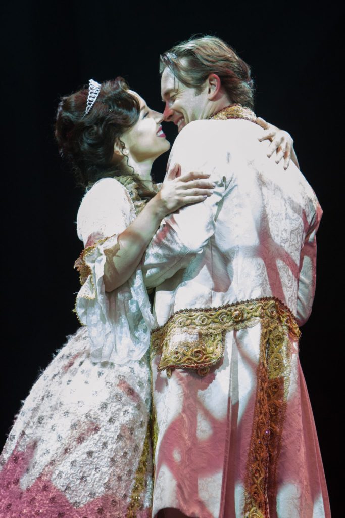 Jessica Grové as Belle and James Snyder as the Prince in Disney’s Beauty and the Beast, produced by 