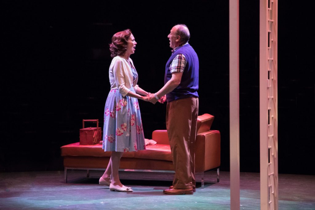 Lynne Wintersteller as Meg Boyd and Jeff Howell as Joe Boyd in Damn Yankees produced by Music Circus