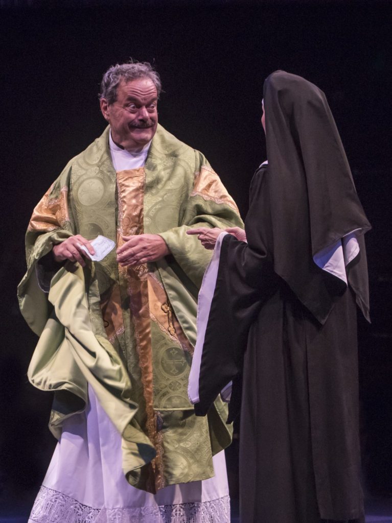 Bill Nolte as Monsignor O’Hara in Sister Act produced by Music Circus at the Wells Fargo Pavilion Au