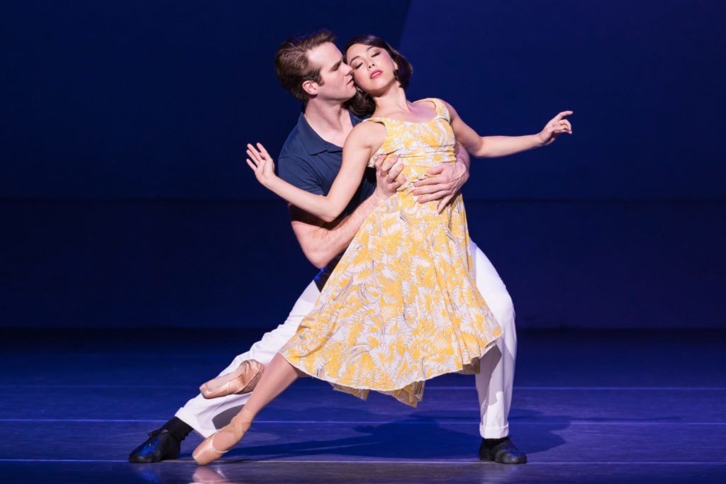 McGee Maddox and Allison Walsh in “An American in Paris” presented by Broadway Sacramento at the Com