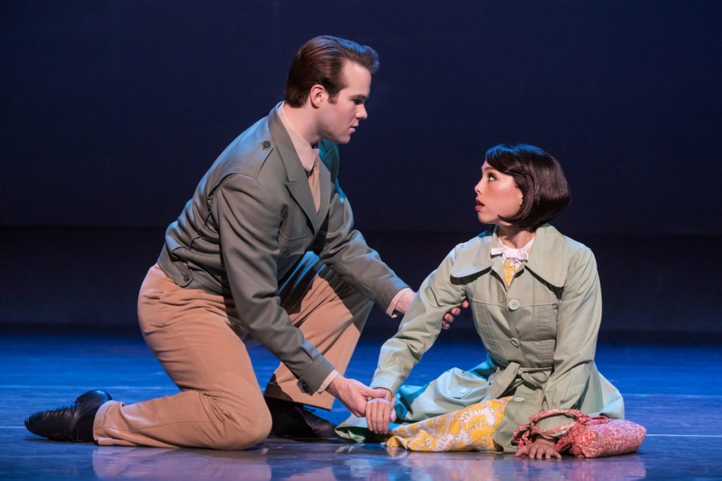 McGee Maddox and Allison Walsh in “An American in Paris” presented by Broadway Sacramento at the Com