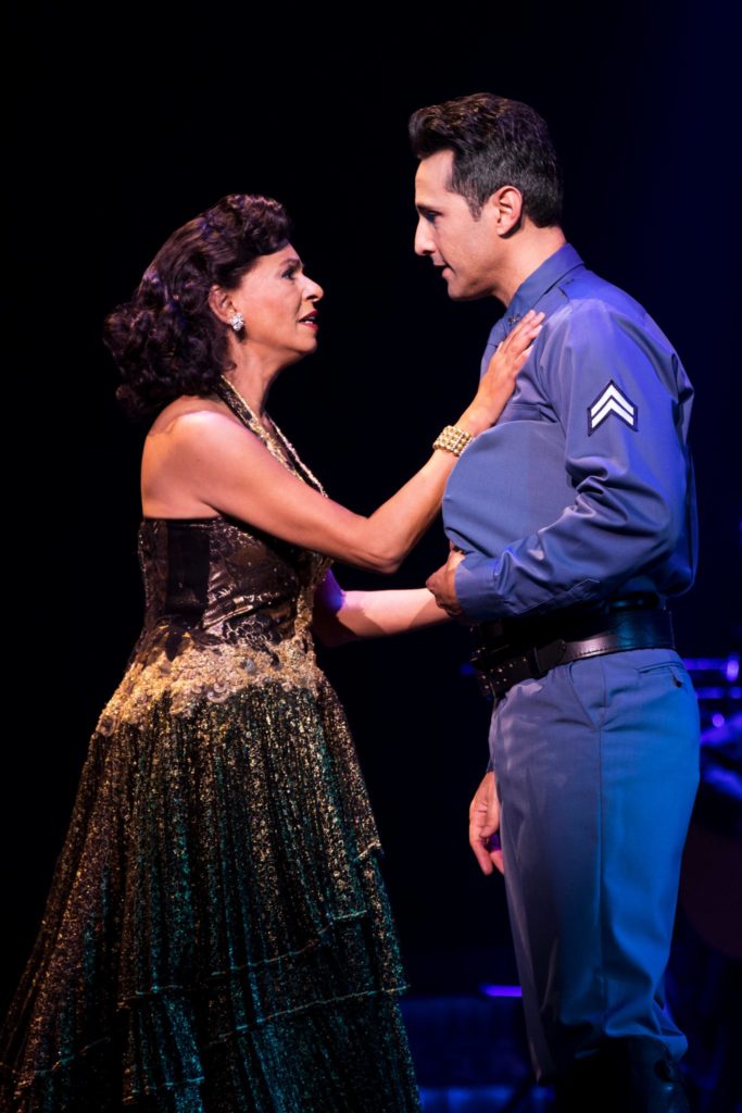 Nancy Ticotin as Gloria Fajardo and Jason Martinez as José Fajardo in the Broadway On Tour presentation of ON YOUR FEET! Oct. 30 – Nov. 4, 2018 at the Sacramento Community Center Theater. Photo by Matthew Murphy.