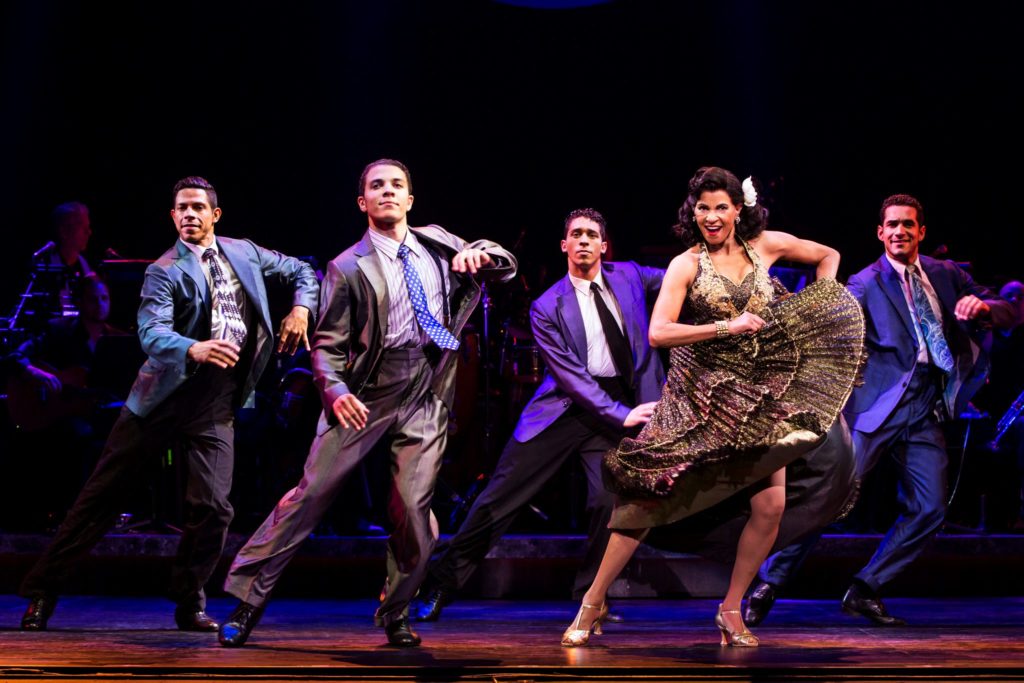 Joseph Rivera, Adriel Flete, Jeremey Adam Rey, Nancy Ticotin as Gloria Fajardo and Hector Maisonet in the Broadway On Tour presentation of ON YOUR FEET! Oct. 30 – Nov. 4, 2018 at the Sacramento Community Center Theater. Photo by Matthew Murphy.  