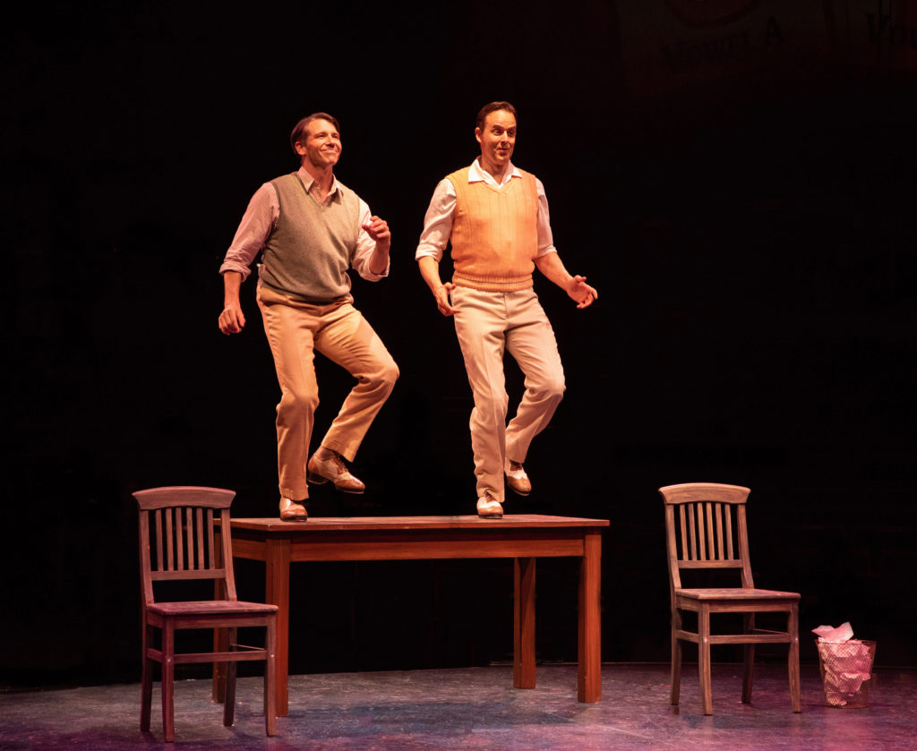 (from L to R) Matt Loehr as Cosmo Brown and Noah Racey as Don Lockwood in SINGIN' IN THE RAIN, produ