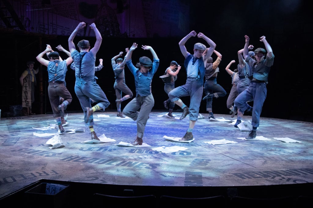 Company of DISNEY’S NEWSIES, produced by Broadway At Music Circus at the Wells Fargo Pavilion July 1