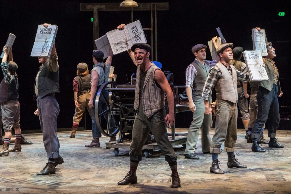 Company of DISNEY’S NEWSIES, produced by Broadway At Music Circus at the Wells Fargo Pavilion July 1