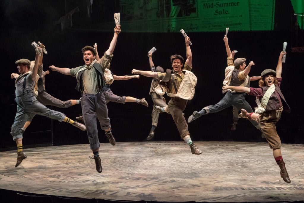 Company of DISNEY’S NEWSIES, produced by Broadway At Music Circus at the Wells Fargo Pavilion July 1