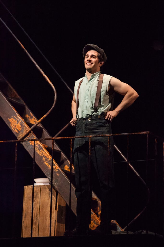 Joey Barreiro as Jack Kelly in DISNEY’S NEWSIES, produced by Broadway At Music Circus at the Wells F