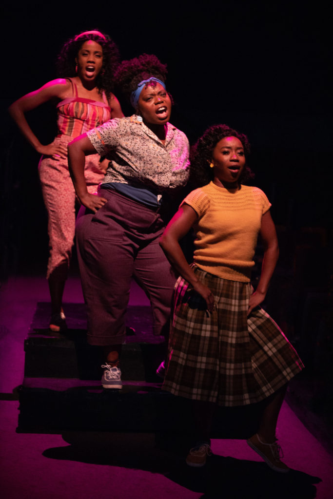 (left to right) Zuri Washington as Ronnette, Zonya Love as Crystal and Destinee Rea as Chiffon in LI