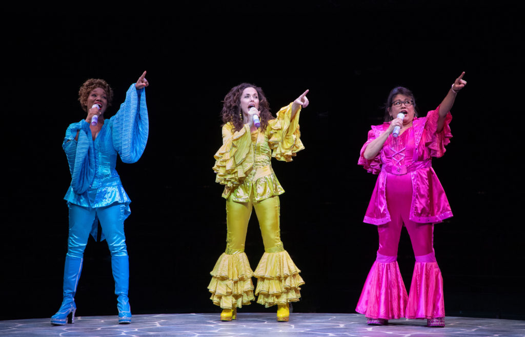 (from L to R) April Nixon as Tanya, Michelle Dawson as Donna Sheridan and Jodi Kimura as Rosie in MA