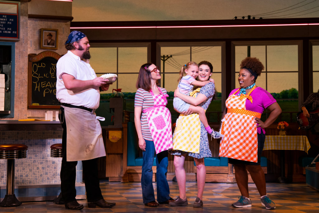 The company of WAITRESS presented by Broadway On Tour at the Sacramento Community Center Theater Dec. 27, 2018 – Jan. 5, 2019. Photo by Philicia Endelman.