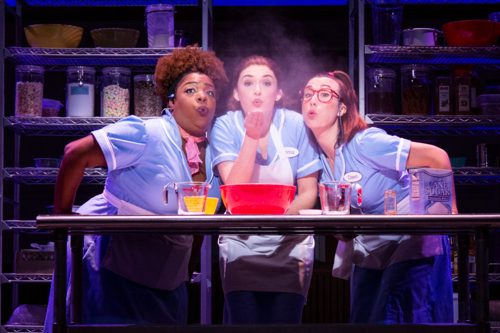 Maiesha McQueen, Christine Dwyer and Jessie Shelton in the Broadway On Tour presentation of WAITRESS at the Sacramento Community Center Theater Dec. 27, 2018 – Jan. 5, 2019. Photo by Philicia Endelman.