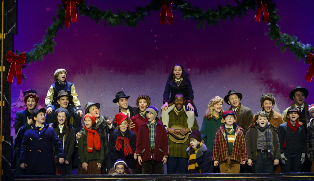 The company of A CHRISTMAS STORY, THE MUSICAL presented by Broadway On Tour at Memorial Auditorium Nov. 8-17, 2019. Photo by Gary Emord Netzley.