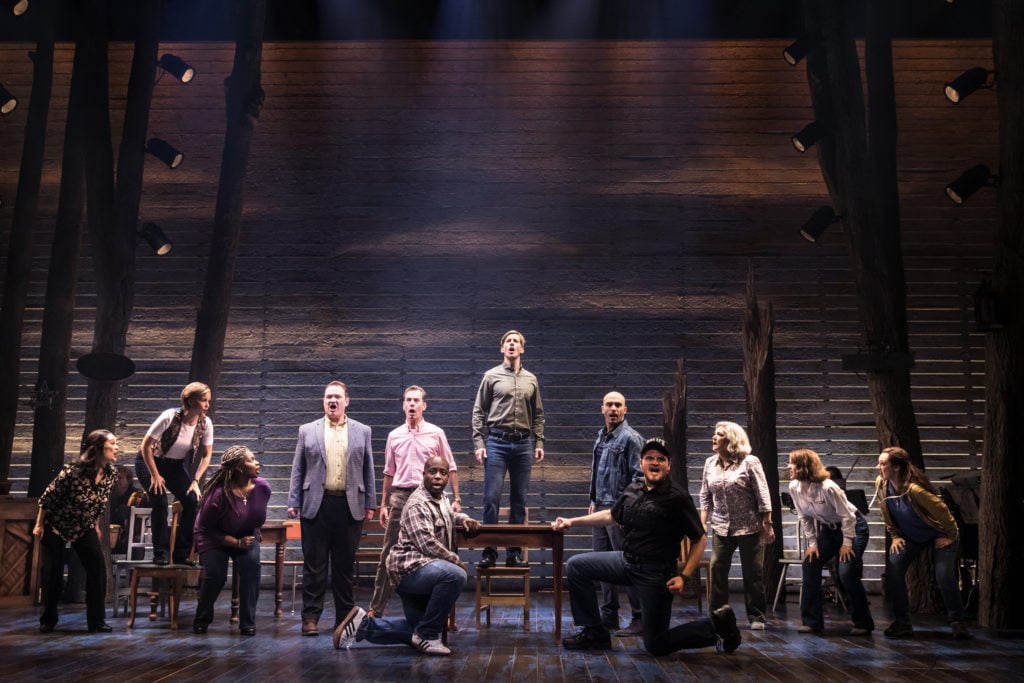 Company of COME FROM AWAY presented by Broadway On Tour September 20 – 25, 2022 at Safe Credit Union Performing Arts Center. Photo by Matthew Murphy.