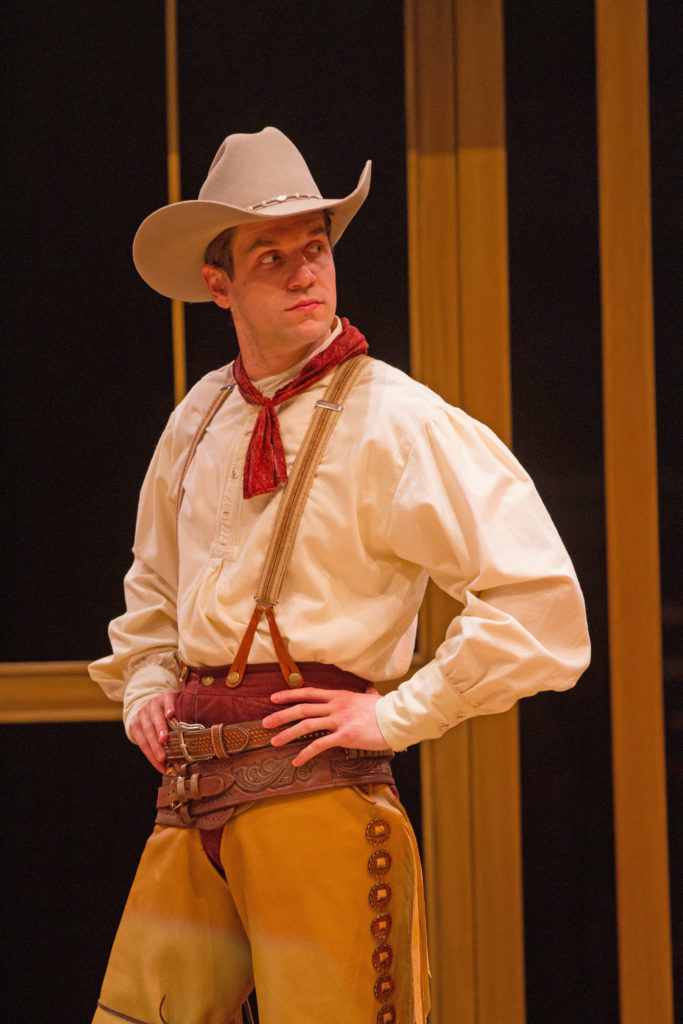 Ryan Vasquez as Curly McLain in OKLAHOMA! produced by Broadway At Music Circus at the Wells Fargo Pavilion June 25-30. Photo by Kevin Graft.