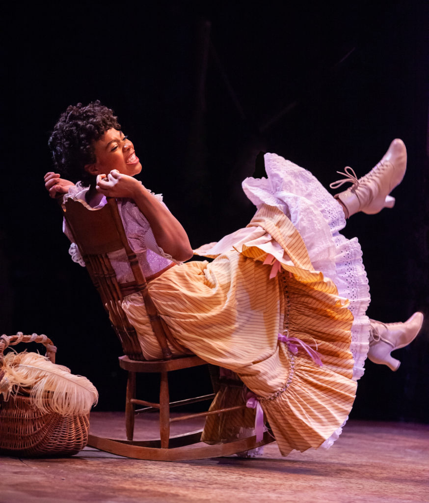 Brit West as Ado Annie Carnes in OKLAHOMA! produced by Broadway At Music Circus at the Wells Fargo Pavilion June 25-30. Photo by Charr Crail.