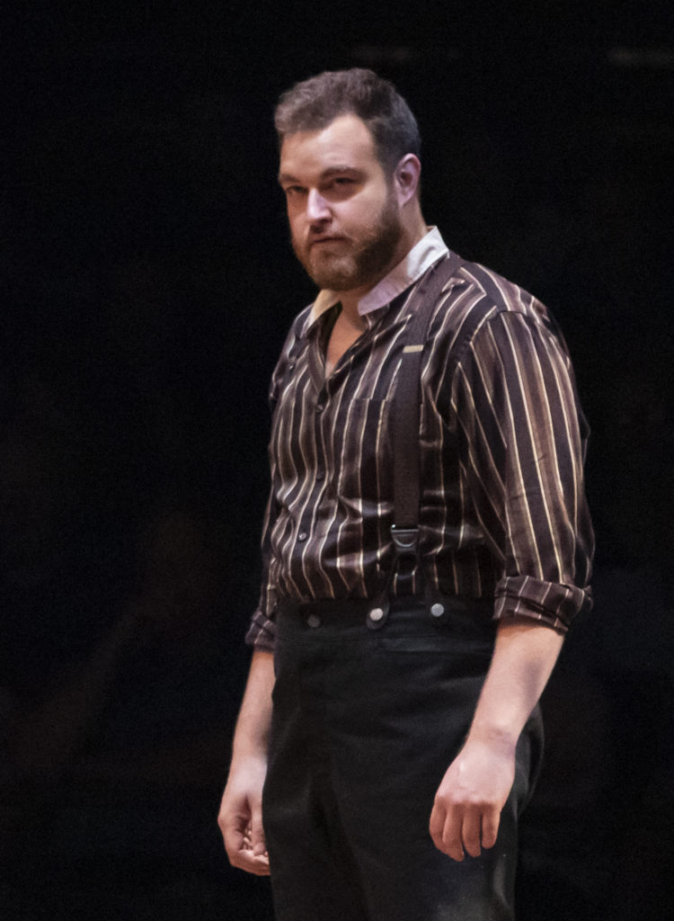 John Rapson as Jud Fry in OKLAHOMA! produced by Broadway At Music Circus at the Wells Fargo Pavilion June 25-30. Photo by Charr Crail.