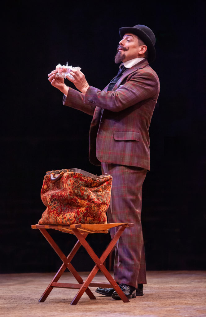 Jeff Skowron as Ali Hakim in OKLAHOMA! produced by Broadway At Music Circus at the Wells Fargo Pavilion June 25-30. Photo by Charr Crail.