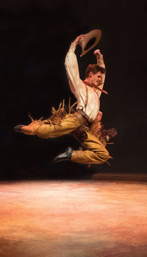 Conrad Sager as Dream Curly in OKLAHOMA! produced by Broadway At Music Circus at the Wells Fargo Pavilion June 25-30. Photo by Kevin Graft.