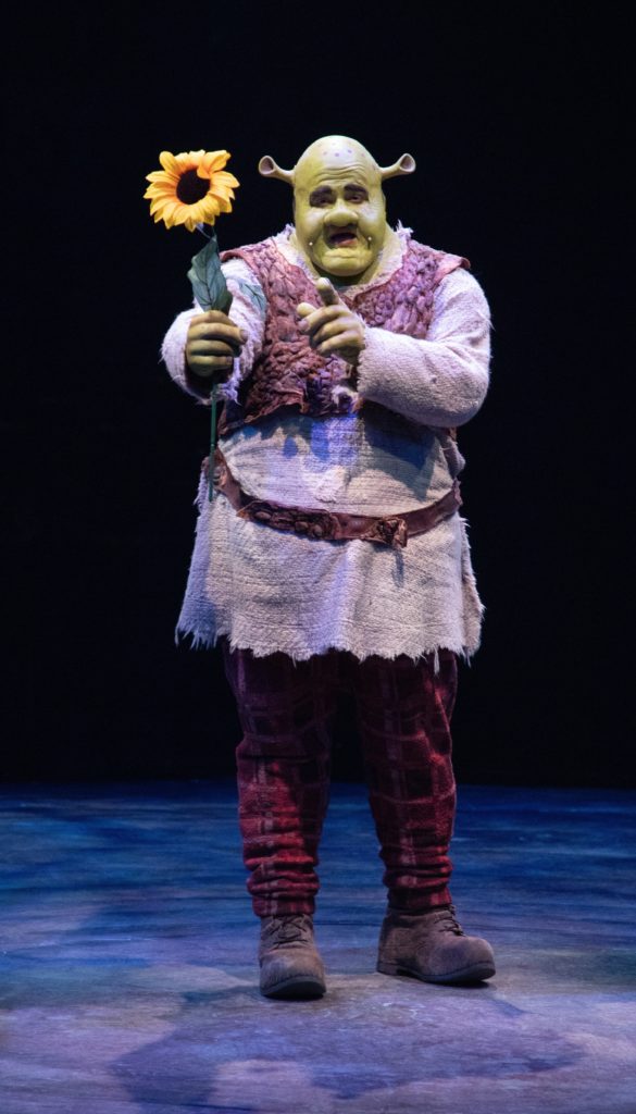 Jacob Keith Watson as Shrek in SHREK THE MUSICAL produced by Broadway At Music Circus at the Wells Fargo Pavilion June 11-16. Photo by Kevin Graft. 