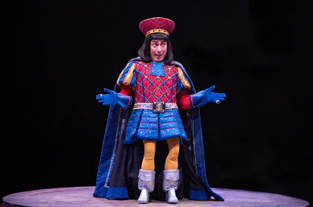 Steven Strafford as Lord Farquaad in SHREK THE MUSICAL produced by Broadway At Music Circus at the Wells Fargo Pavilion June 11-16. Photo by Kevin Graft.