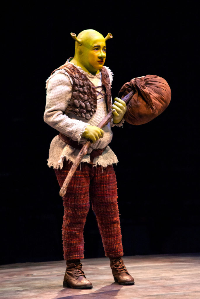 Michael Stark as Young Shrek in SHREK THE MUSICAL produced by Broadway At Music Circus at the Wells Fargo Pavilion June 11-16. Photo by Charr Crail. 