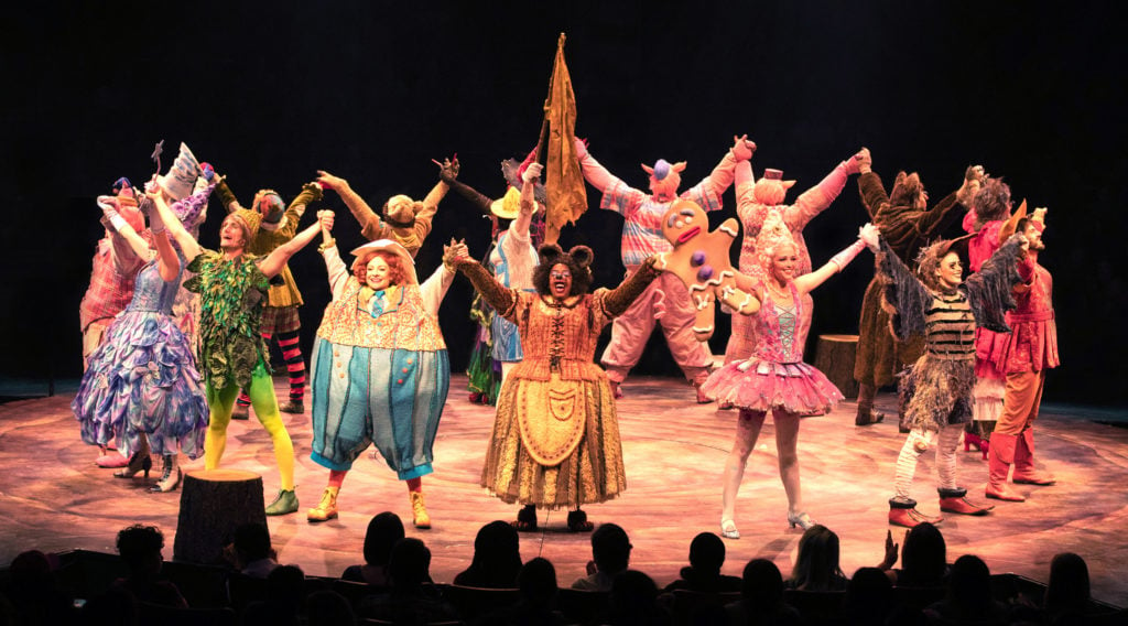 The company of SHREK THE MUSICAL produced by Broadway At Music Circus at the Wells Fargo Pavilion June 11-16. Photo by Kevin Graft.