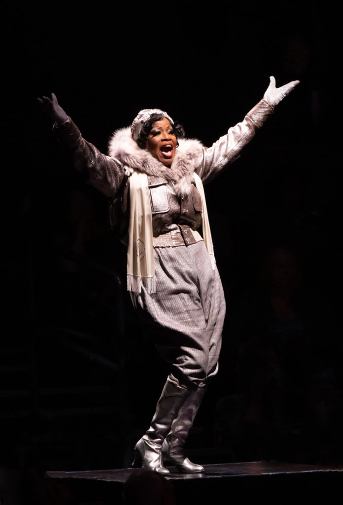 Sharon Wilkins as Trix in THE DROWSY CHAPERONE produced by Broadway At Music Circus at the Wells Fargo Pavilion July 9-14. Photo by Charr Crail.