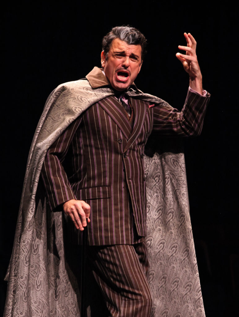 Bradley Dean as Aldolpho in THE DROWSY CHAPERONE produced by Broadway At Music Circus at the Wells Fargo Pavilion July 9-14. Photo by Charr Crail.