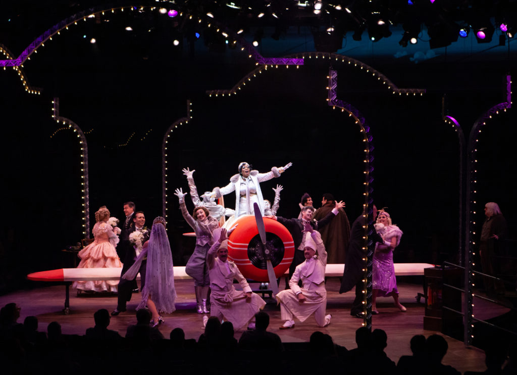 The company of THE DROWSY CHAPERONE produced by Broadway At Music Circus at the Wells Fargo Pavilion July 9-14. Photo by Charr Crail.