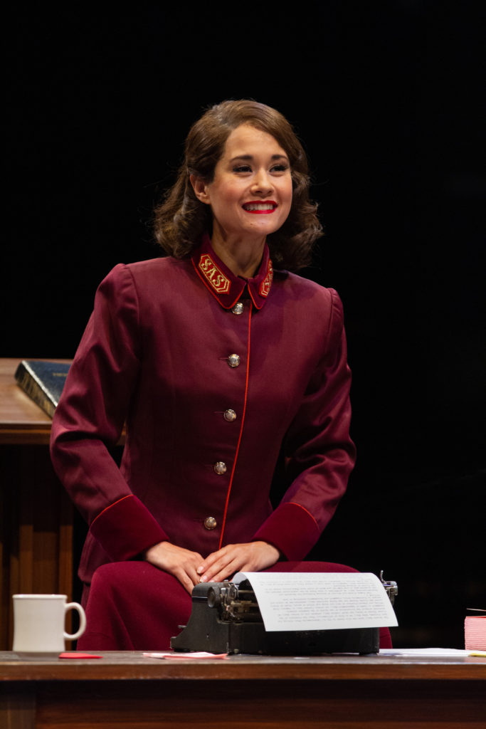 Ali Ewoldt as Sarah Brown in GUYS AND DOLLS produced by Broadway At Music Circus at the Wells Fargo Pavilion July 23-28. Photo by Kevin Graft.