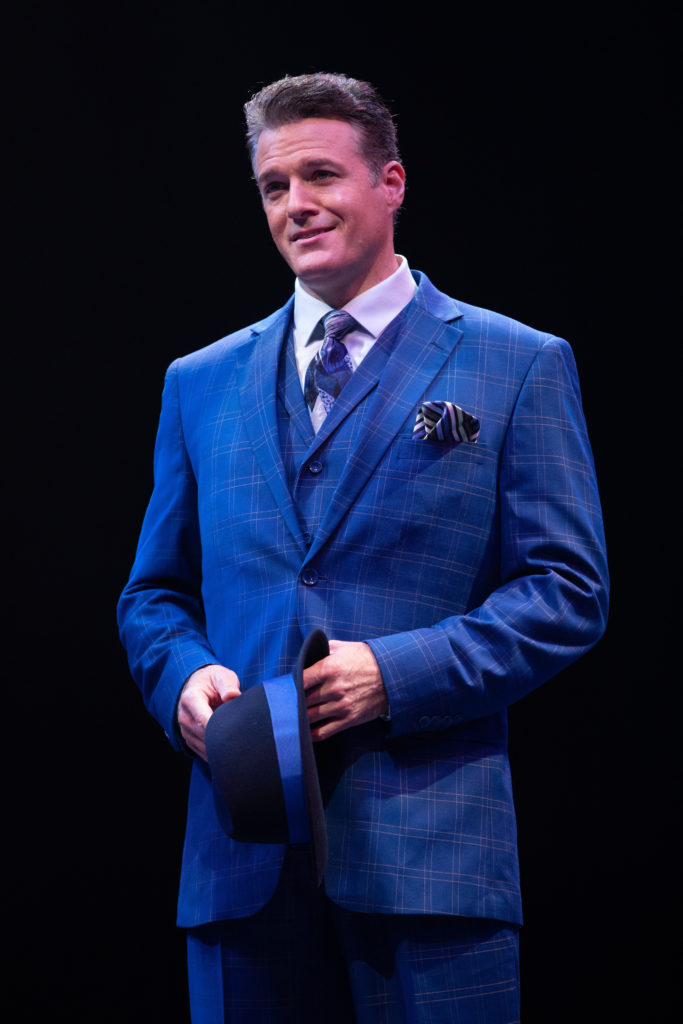 Edward Watts as Sky Masterson in GUYS AND DOLLS produced by Broadway At Music Circus at the Wells Fargo Pavilion July 23-28. Photo by Kevin Graft.