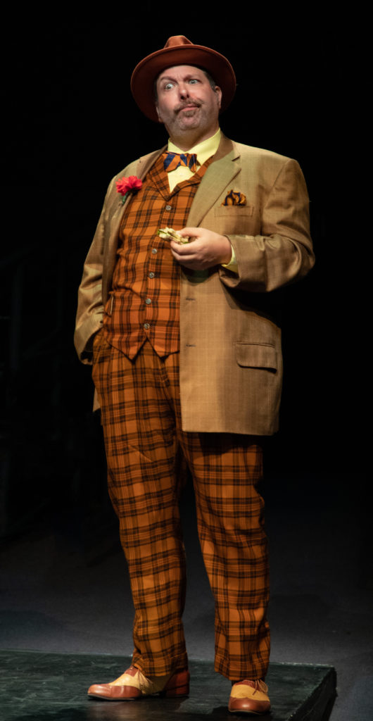 Evan Harrington as Nicely-Nicely Johnson in GUYS AND DOLLS produced by Broadway At Music Circus at the Wells Fargo Pavilion. Photo by Kevin Graft.
