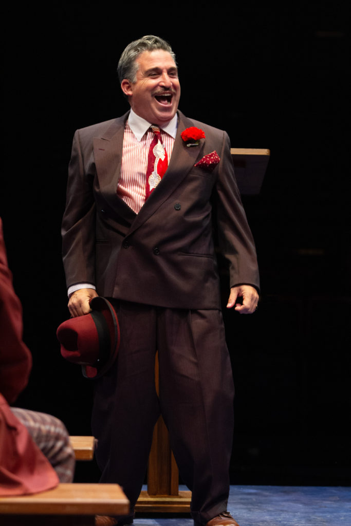 Carlos Lopez as Harry the Horse in GUYS AND DOLLS produced by Broadway At Music Circus at the Wells Fargo Pavilion. Photo by Kevin Graft.