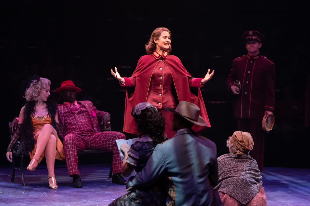 The company of GUYS AND DOLLS produced by Broadway At Music Circus at the Wells Fargo Pavilion July 23-28. Photo by Charr Crail.