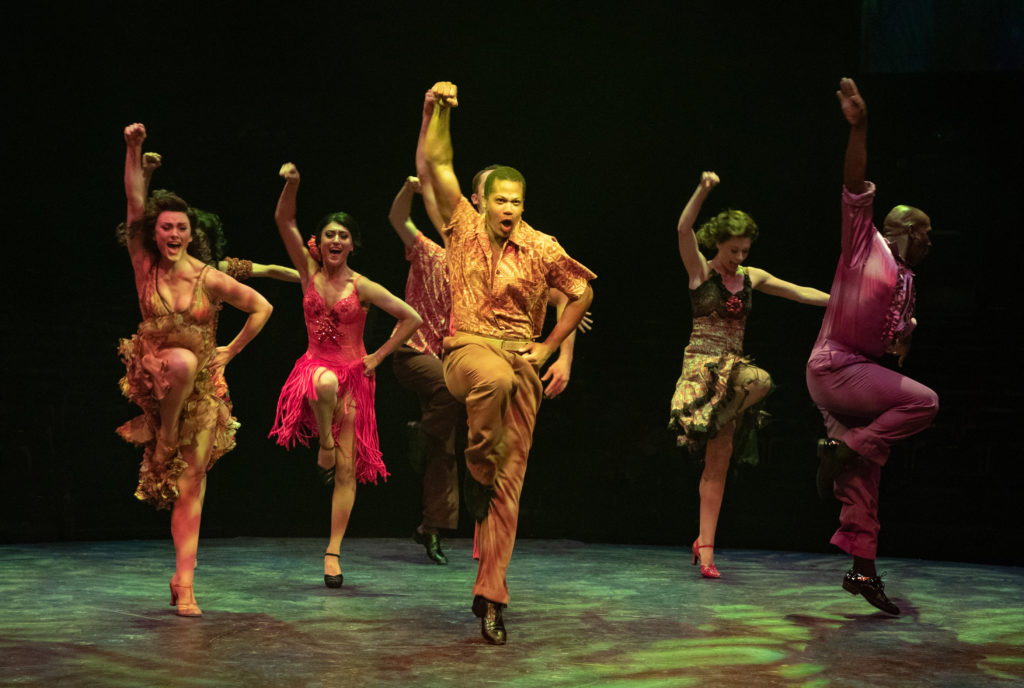 The company of GUYS AND DOLLS produced by Broadway At Music Circus at the Wells Fargo Pavilion July 23-28. Photo by Kevin Graft.