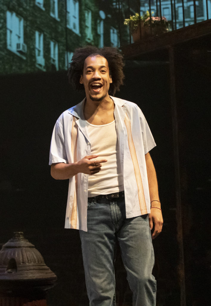 Rodolfo Soto as Usnavi in the Broadway At Music Circus production of IN THE HEIGHTS at the Wells Fargo Pavilion August 20-25. Photo by Charr Crail.