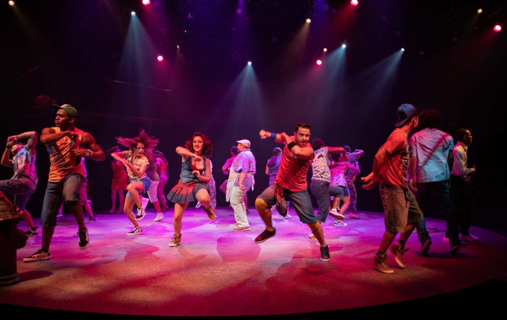 The company of IN THE HEIGHTS produced by Broadway At Music Circus at the Wells Fargo Pavilion August 20-25. Photo by Kevin Graft.