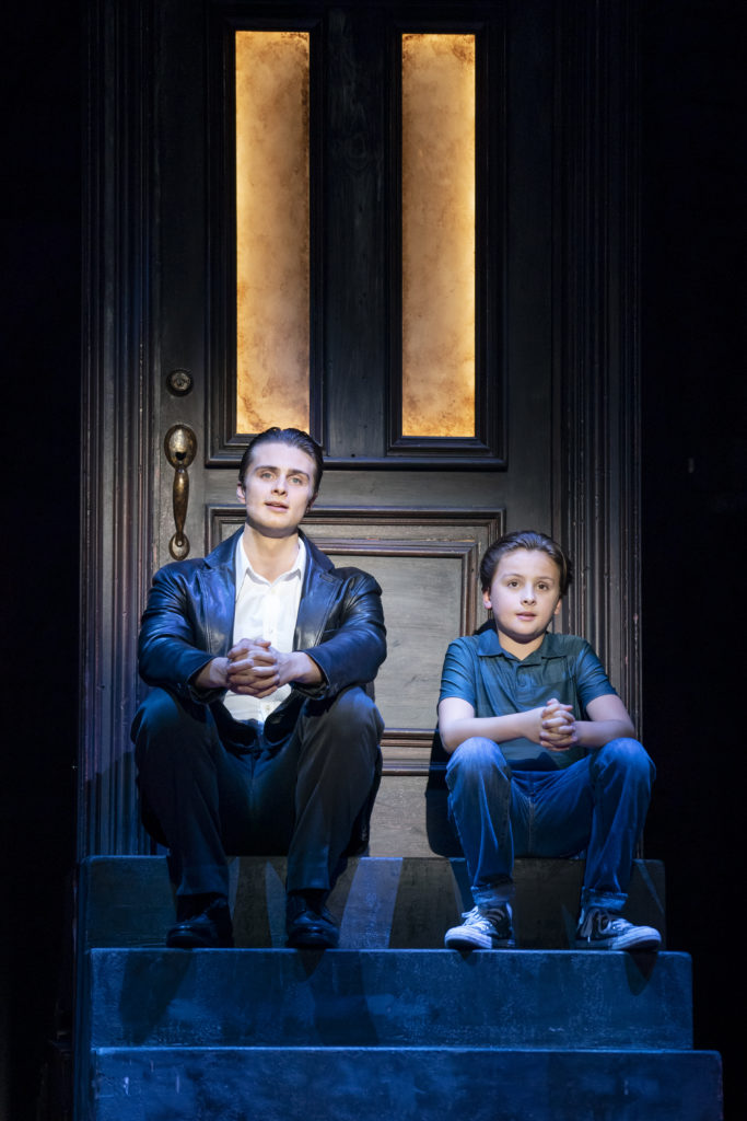 Alec Nevin as Calogero and Trey Murphy as Young C in A BRONX TALE presented by Broadway On Tour Mar. 3 – 8, 2020 at Memorial Auditorium. Photo by Joan Marcus.