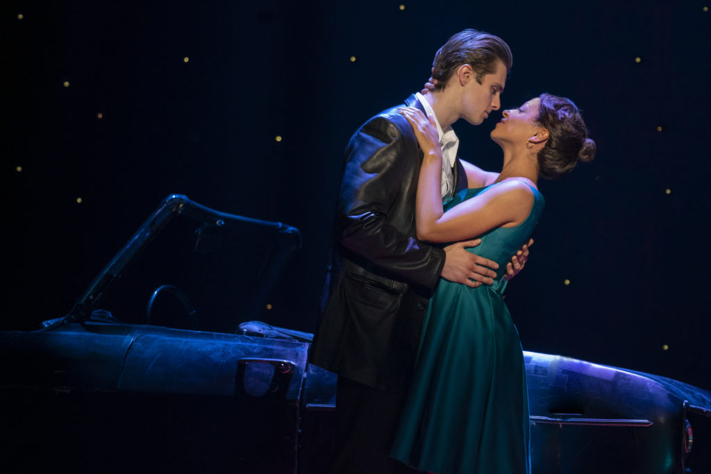 Alec Nevin as Calogero and Kayla Jenerson as Jane in A BRONX TALE presented by Broadway On Tour Mar. 3 – 8, 2020 at Memorial Auditorium. Photo by Joan Marcus.