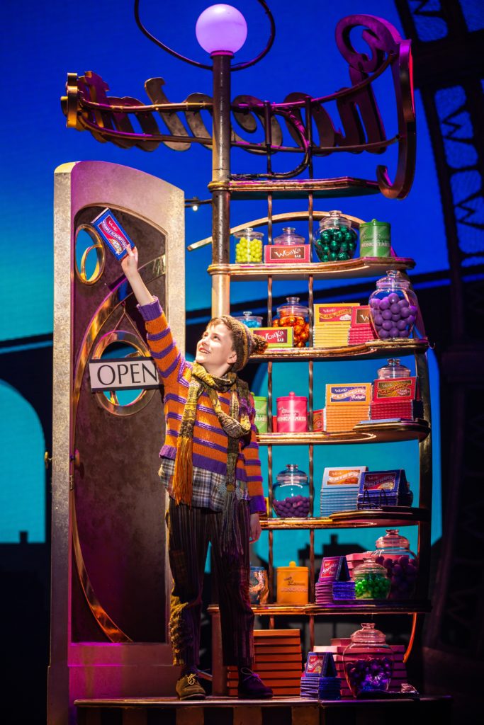 Ryan Umbarila as Charlie Bucket in Roald Dahl’s CHARLIE AND THE CHOCOLATE FACTORY presented by Broadway On Tour December 28, 2021 – January 2, 2022 at the SAFE Credit Union Performing Arts Center. Photo by Jeremy Daniel.