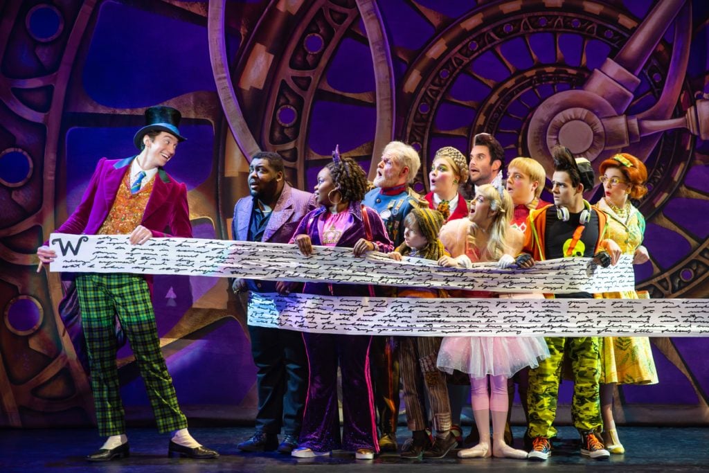 Company of Roald Dahl’s CHARLIE AND THE CHOCOLATE FACTORY presented by Broadway On Tour December 28, 2021 – January 2, 2022 at the SAFE Credit Union Performing Arts Center. Photo by Jeremy Daniel.