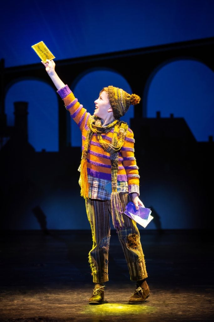 Ryan Umbarila as Charlie Bucket in Roald Dahl’s CHARLIE AND THE CHOCOLATE FACTORY presented by Broadway On Tour December 28, 2021 – January 2, 2022 at the SAFE Credit Union Performing Arts Center. Photo by Jeremy Daniel.