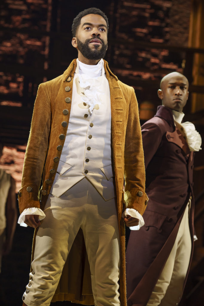 Julius Thomas III in HAMILTON presented by Broadway On Tour September 15 – October 10, 2021 at the SAFE Credit Union Performing Arts Center. Photo by Joan Marcus.