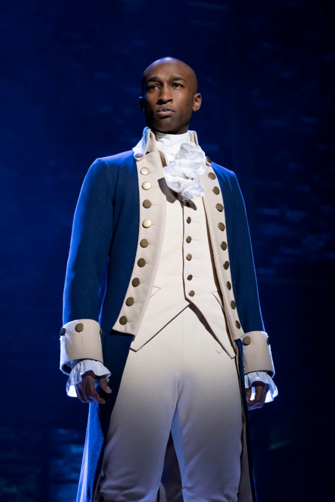 Donald Webber, Jr. in HAMILTON presented by Broadway On Tour September 15 – October 10, 2021 at the SAFE Credit Union Performing Arts Center. Photo by Joan Marcus.