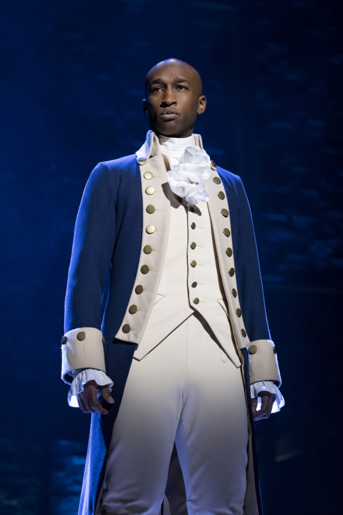 Donald Webber, Jr. in HAMILTON presented by Broadway On Tour September 15 – October 10, 2021 at the SAFE Credit Union Performing Arts Center. Photo by Joan Marcus.