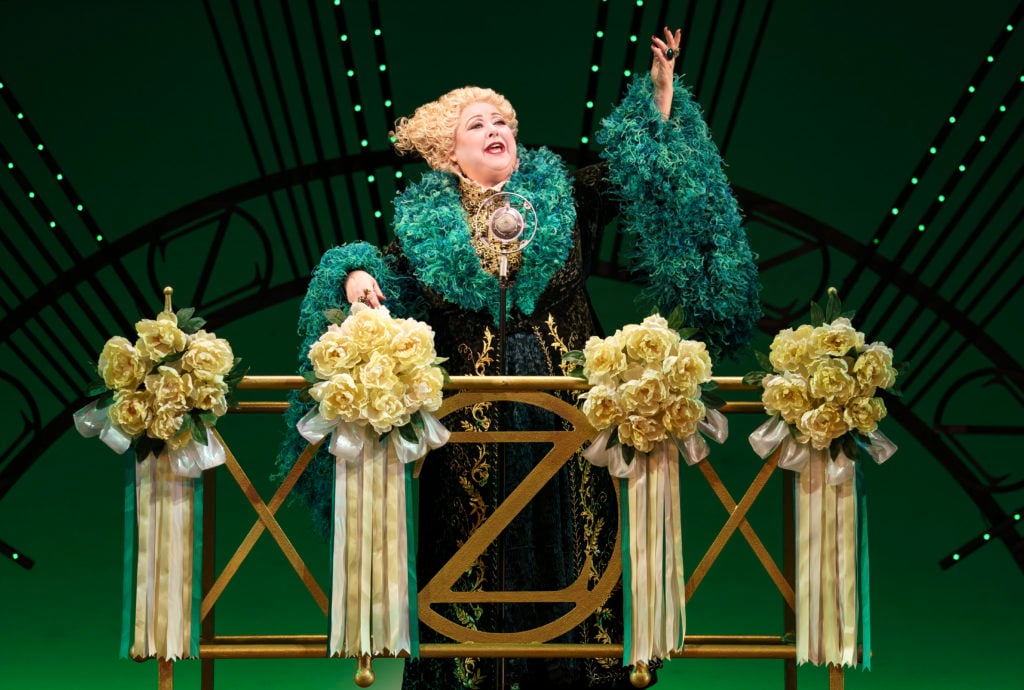 Sharon Sachs as Madame Morrible in WICKED presented by Broadway On Tour at the SAFE Credit Union Performing Arts Center March 30 – April 24, 2022. Photo by Joan Marcus.