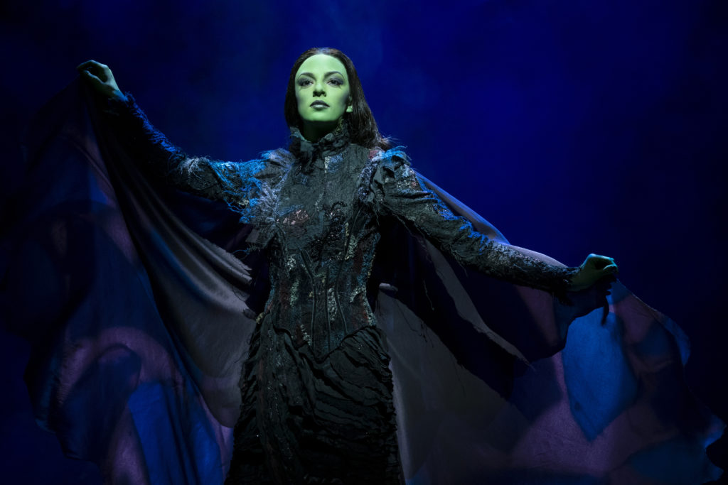 Talia Suskauer as Elphaba in WICKED presented by Broadway On Tour at the SAFE Credit Union Performing Arts Center March 30 – April 24, 2022. Photo by Joan Marcus.